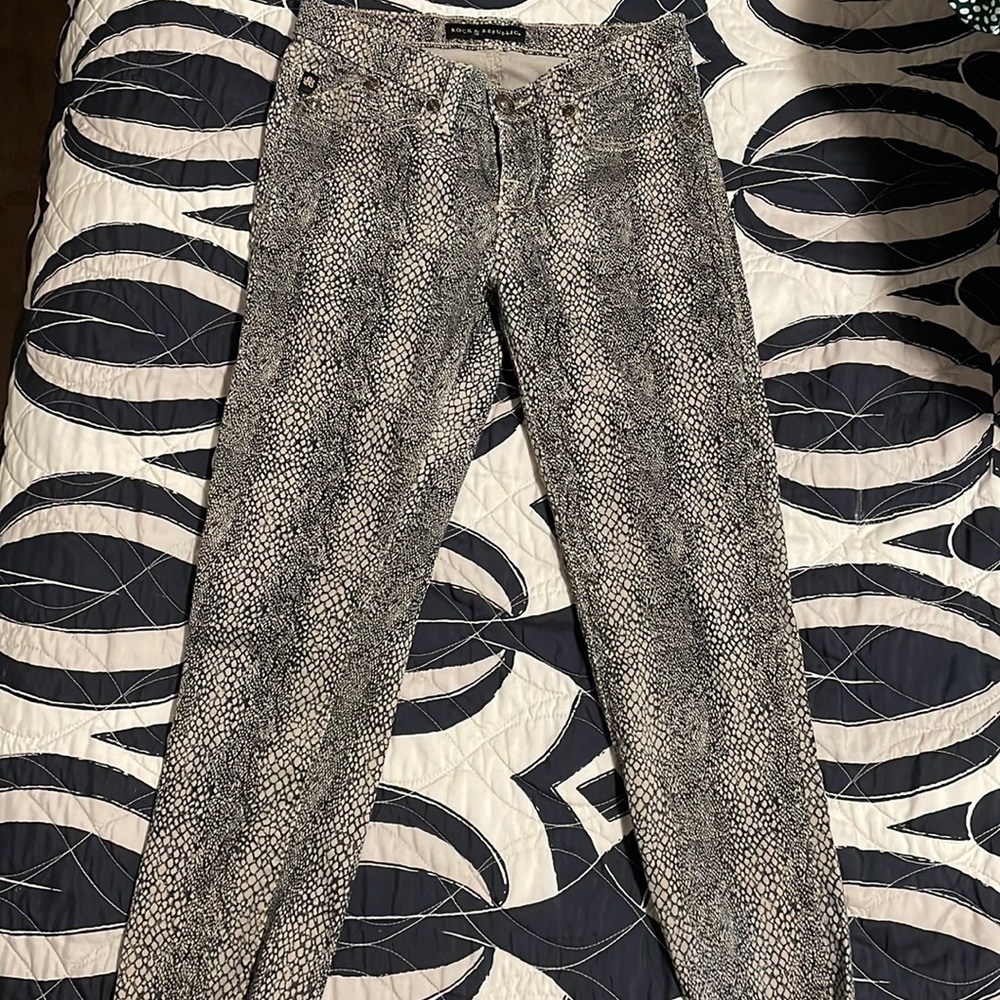 Rock & Republic Snakeskin Jeans